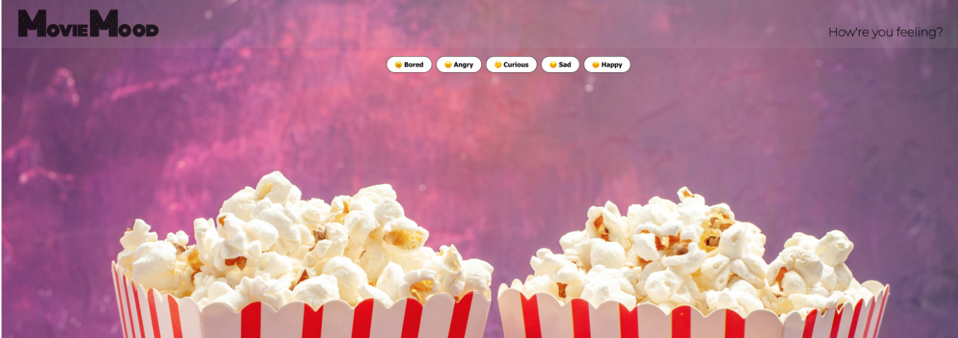 mood buttons and movie popcorn